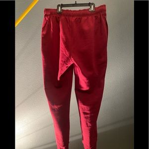Red champion joggers